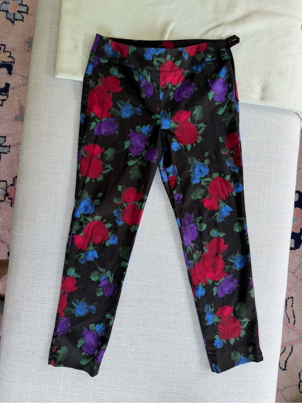 Talbots Black Red Purple Blue Green Chatham Ankle Pant size 8
